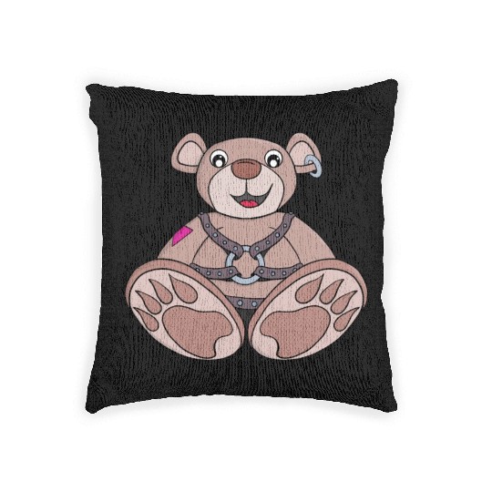 Teddy bear to play Woven Pillows
