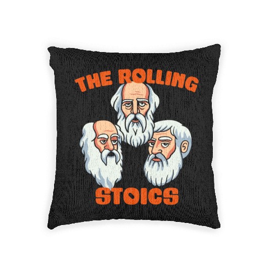 Greek Philosophers - Rolling Stoics Woven Pillows