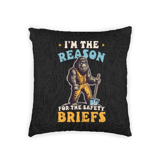 Road Worker Reason For Safety Briefs Woven Pillows