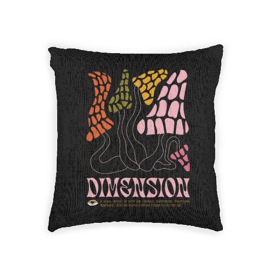 Dimension Psychedelic Illustration Woven Pillows