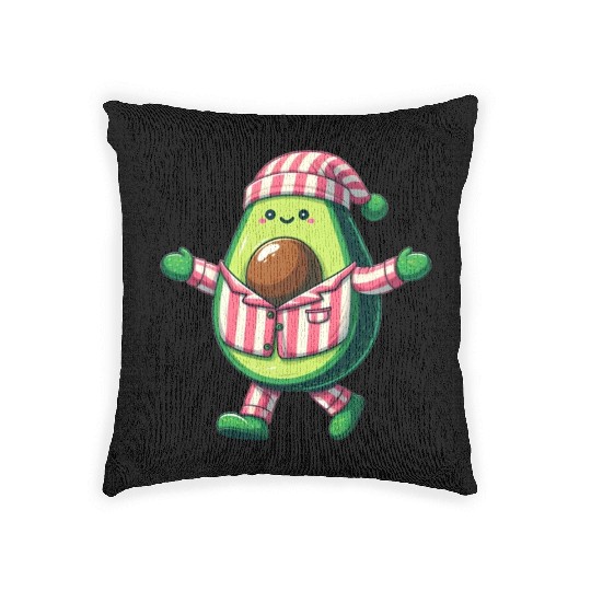 Avocado in Pajamas Woven Pillows
