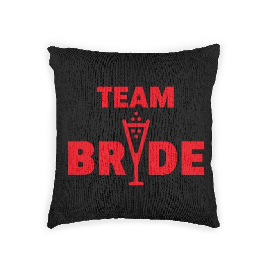Team Bride Bubbly (Hen Night Bachelorette Party R) Woven Pillows