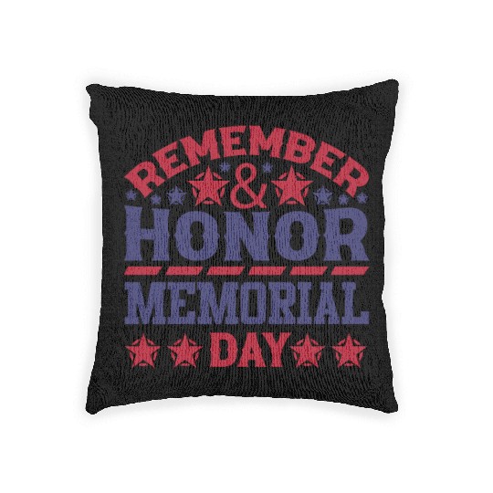 Memorial day ! respect for all Woven Pillows