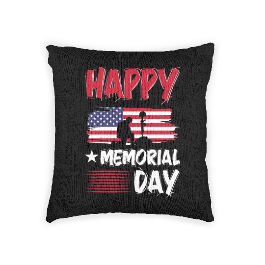Memorial day Woven Pillows