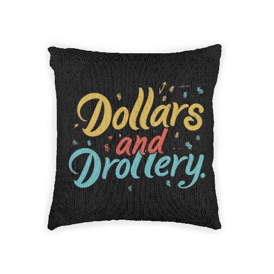Graffiti Glam: Dollars and Drollery Woven Pillows design