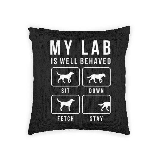 My Labrador is very quick to respond to commands. Woven Pillows