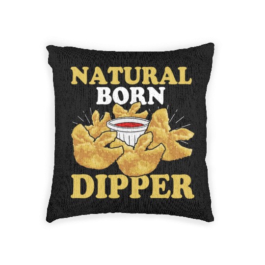 Natural Born DipperFunny Crab Rangoon Woven Pillows