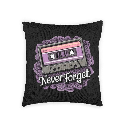 A cassette tape colored with roses 11 Woven Pillows