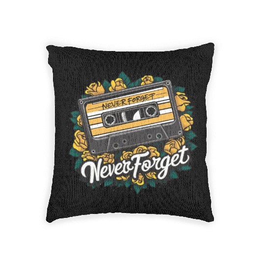 A cassette tape colored with roses 8 Woven Pillows