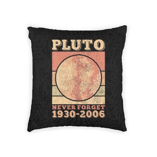 Pluto Never Forget Space Science Astronomy Woven Pillows
