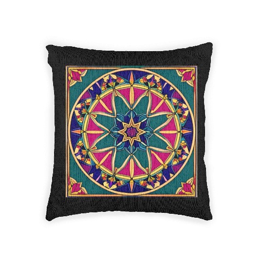 Persian Rug Medallion Woven Pillows