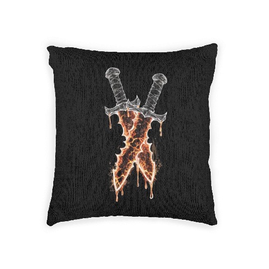 japanese katana sword samurai schwert japanisches Woven Pillows