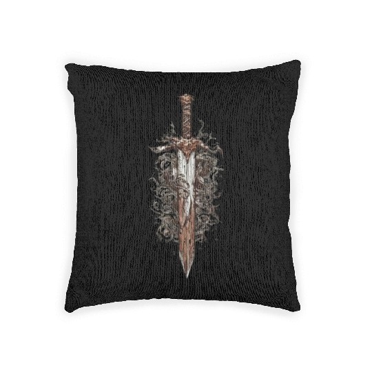 japanese katana sword samurai schwert japanisches Woven Pillows