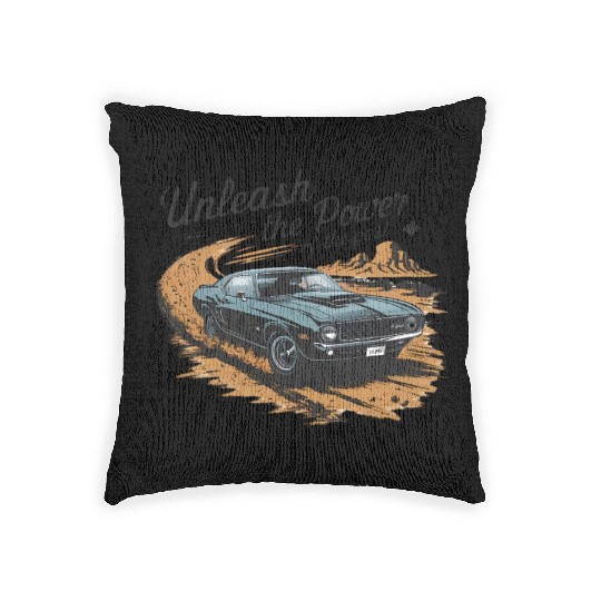 Classic racing car Woven Pillows