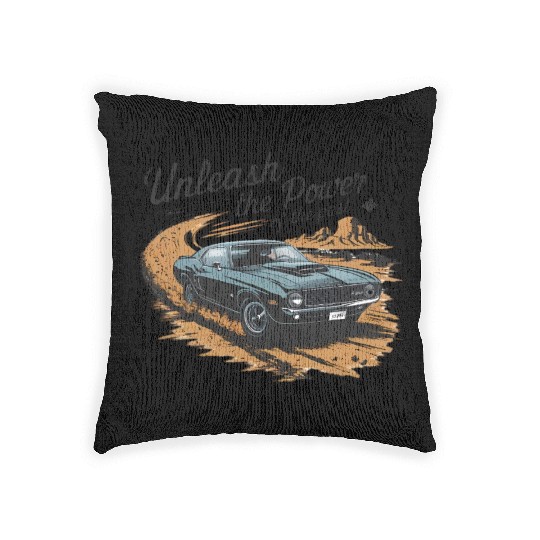 Classic racing car Woven Pillows