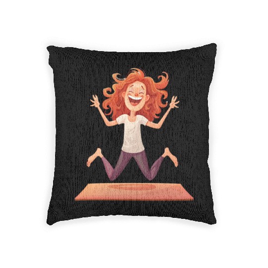 Joyful Yoga Moment Meditation Pose Woven Pillows