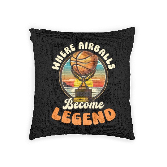 Street Basketball Where Airballs Become Legend Woven Pillows