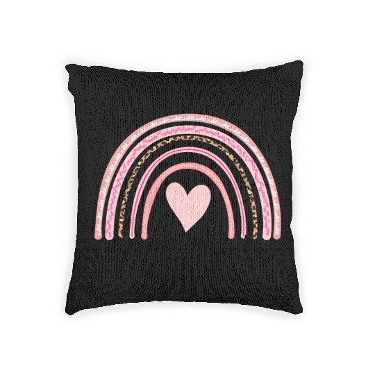 Substitute Teacher Boho Rainbow Back To School Woven Pillows