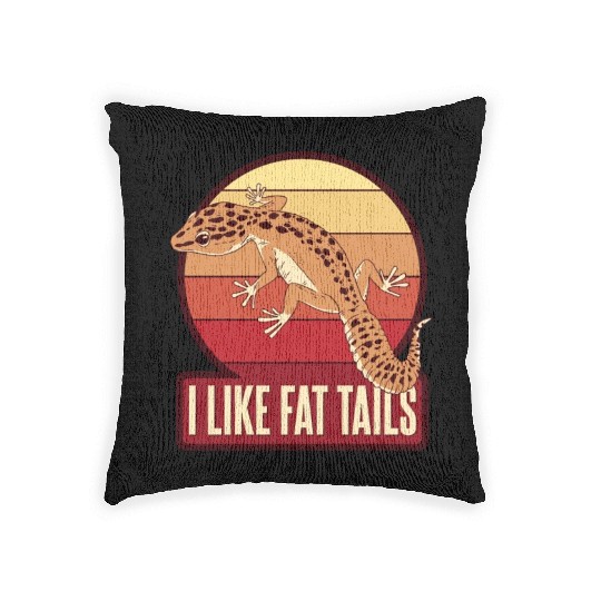 I Like Fat Tails Crested Lizard Gekkota Leopard Woven Pillows