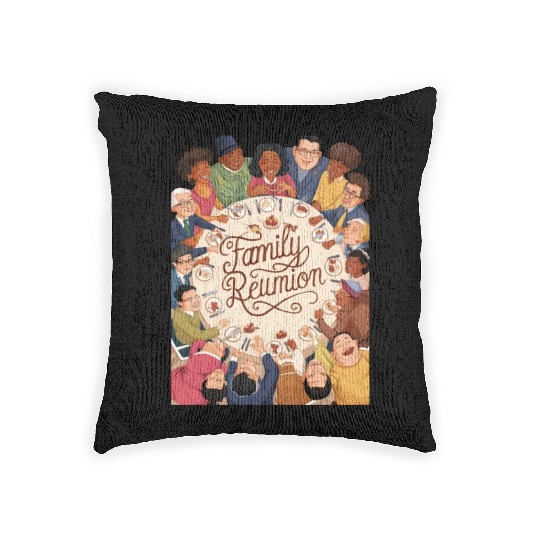 Joyous Family Reunion Feast Woven Pillows