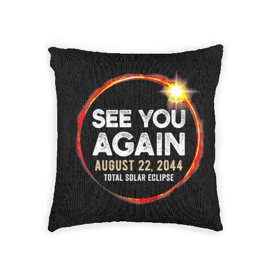 TOTAL ECLIPSE 2044 PATH OF TOTALITY Woven Pillows