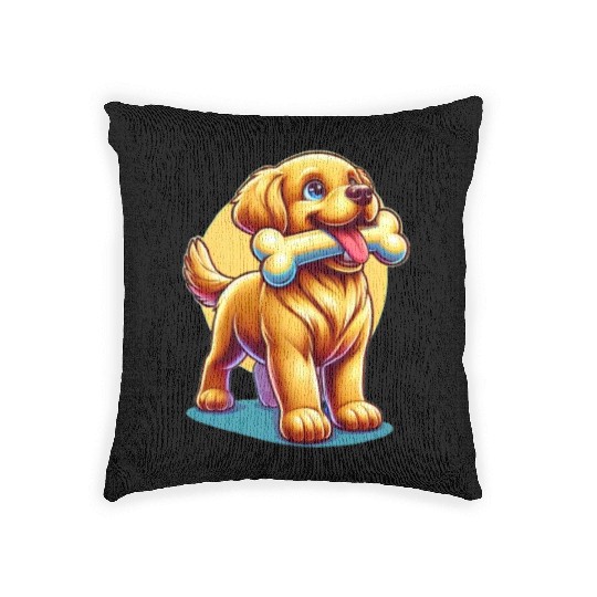 Cute puppy design Woven Pillows