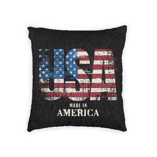 USA Made in America Woven Pillows