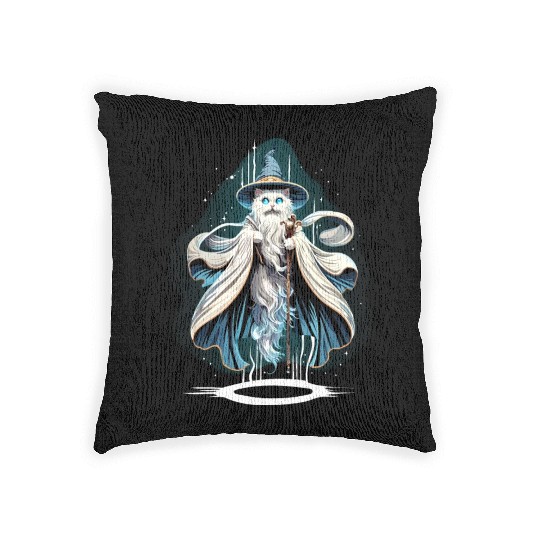 Wizard Cat Woven Pillows