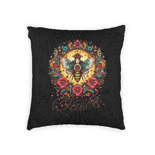 Queen Bee Jewelry Jewels Cute Beekeeping Beekeeper Woven Pillows