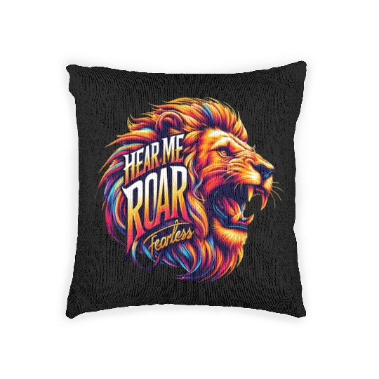 Hear Me Roar: Fearless Woven Pillows