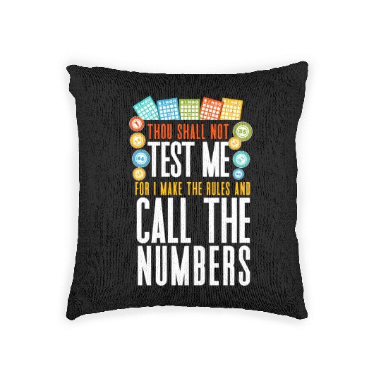 Bingo Player Bingo Caller Thou Woven Pillows