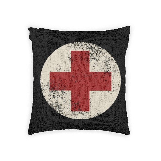 WW2 Combat Medic Symbol Woven Pillows