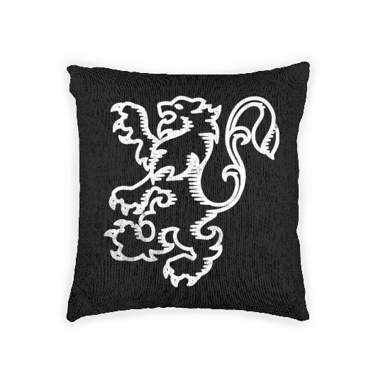 Dutch Lion Orange Woven Pillows