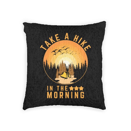 Take A Hike Outdoor Hiking Nature Woven Pillows