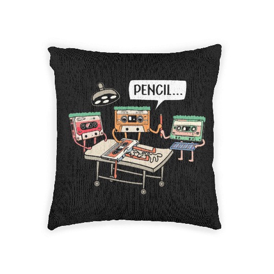 Cassette Tape 80s Music Lover Woven Pillows