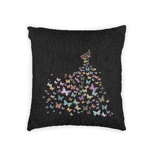 Colorful Butterfly Elegant for All Seasons Woven Pillows