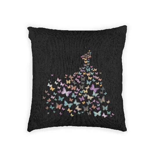 Colorful Butterfly Elegant for All Seasons Woven Pillows