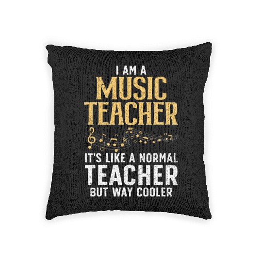 Cool Music Teacher Art School Orchestra Woven Pillows