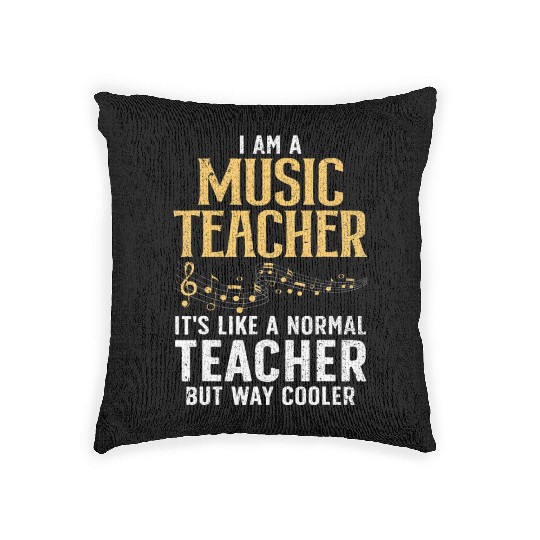 Cool Music Teacher Art School Orchestra Woven Pillows