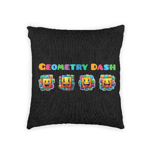 Geometry dash Woven Pillows