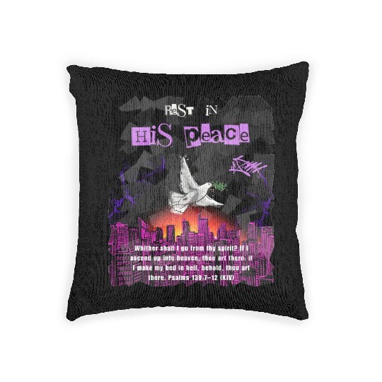 Rest In His Peace Woven Pillows