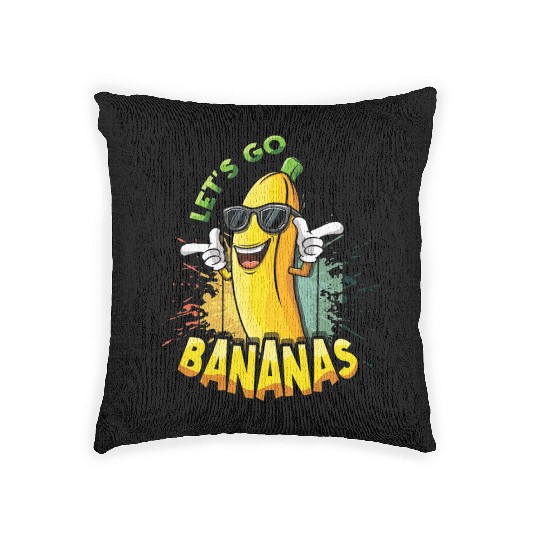 Fun Cool Banana Meme Let Us Go Banana Woven Pillows
