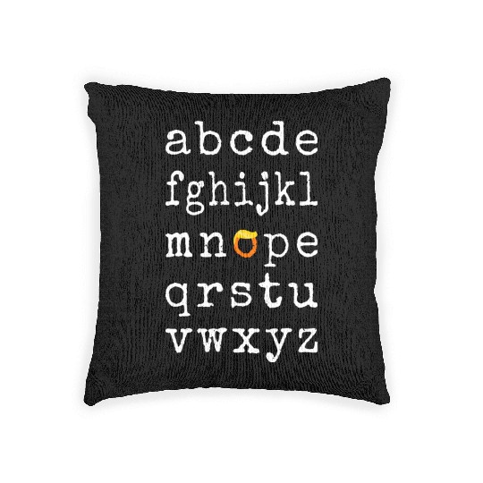Anti-Trump Alphabet - Nope V Woven Pillows