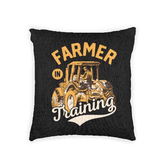 Farmer In Training Animal Farm Farming Woven Pillows