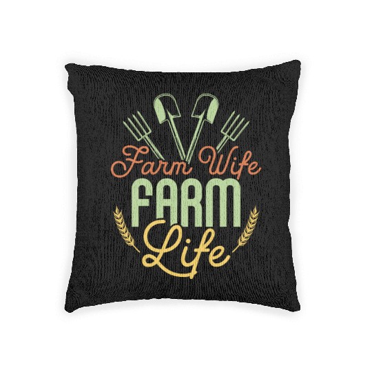 Farm Wife Farm Life Farming Animal Farmer Woven Pillows