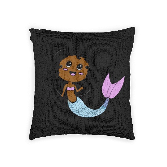 I Love Mermaids Cute Costume Kids Toddler Girl Woven Pillows