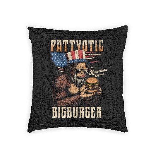 Bigfoot Pattyotic Bigburger Woven Pillows