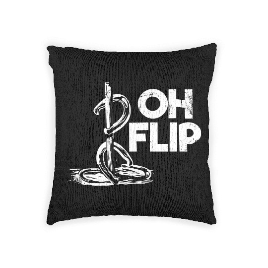 Oh Flip Funny Horseshoe Pitching Woven Pillows