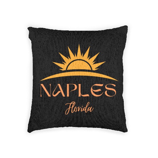 Sunrise Over Naples Florida Woven Pillows