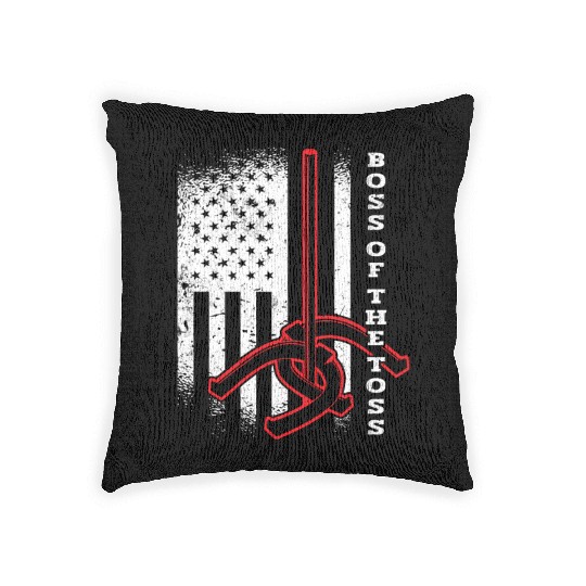 Boss Of The Toss USA Horseshoe Pitching Woven Pillows